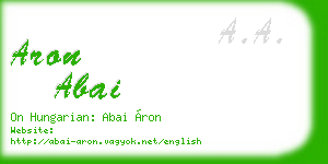 aron abai business card